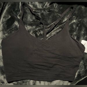Athleta - black - long line sports bra